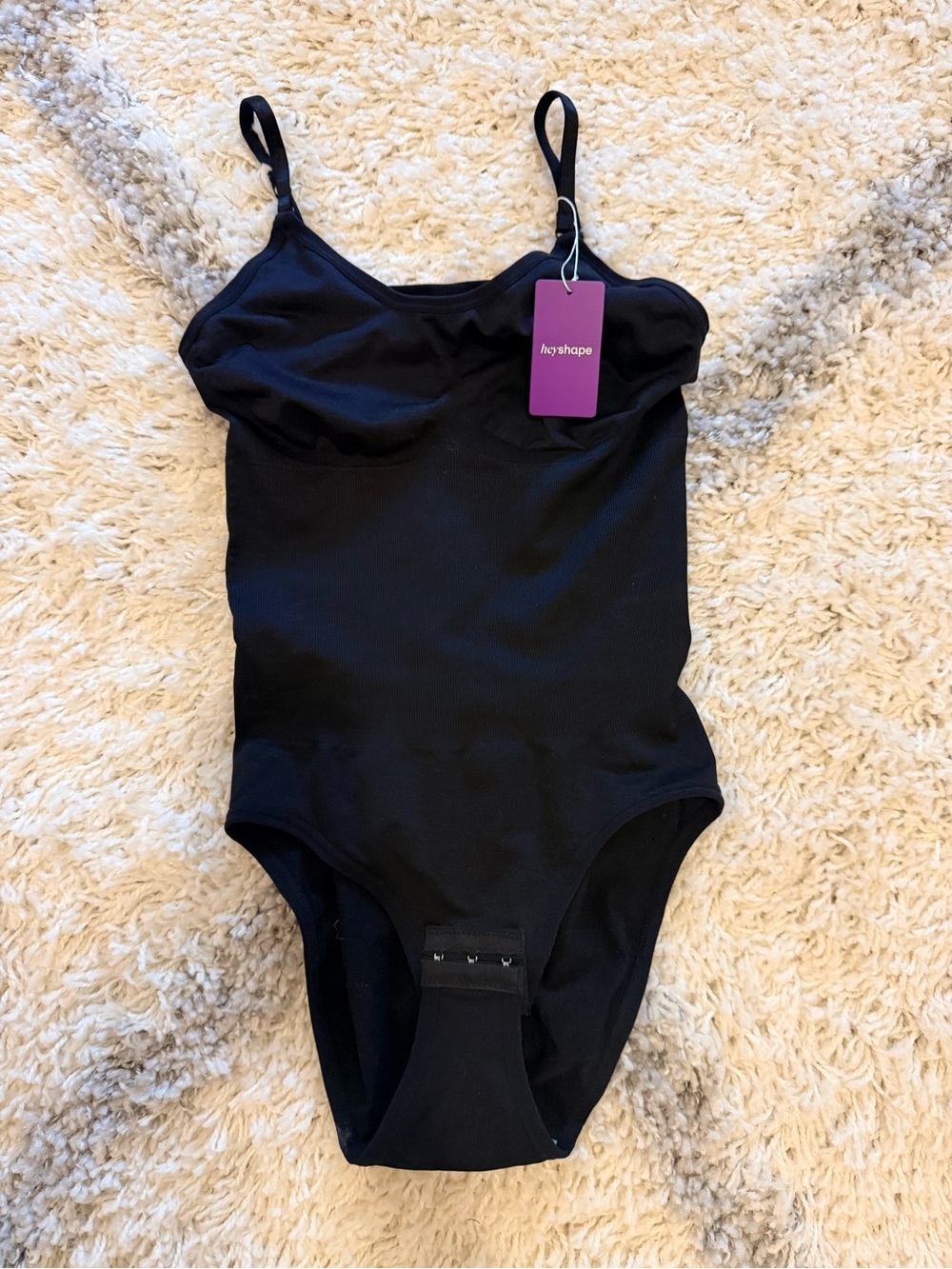 Heyshape Black Shapewear Bodysuit with Adjustable Straps